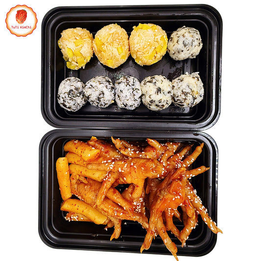 Spicy stir-fried chicken feet, and Tteokbokki
